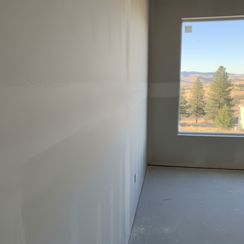 Completed drywall installation work at a residential property in Yakima, WA