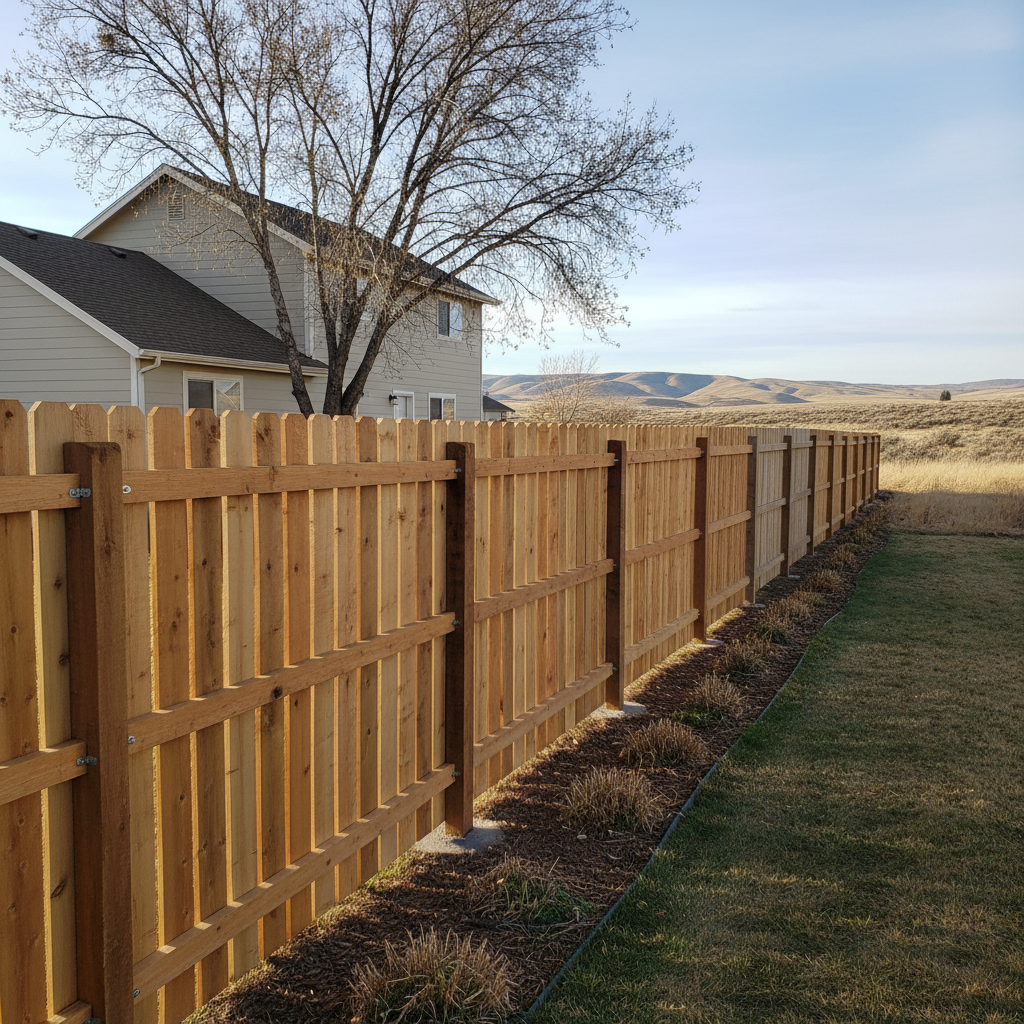 Completed fence repair work at a residential property in Othello, WA