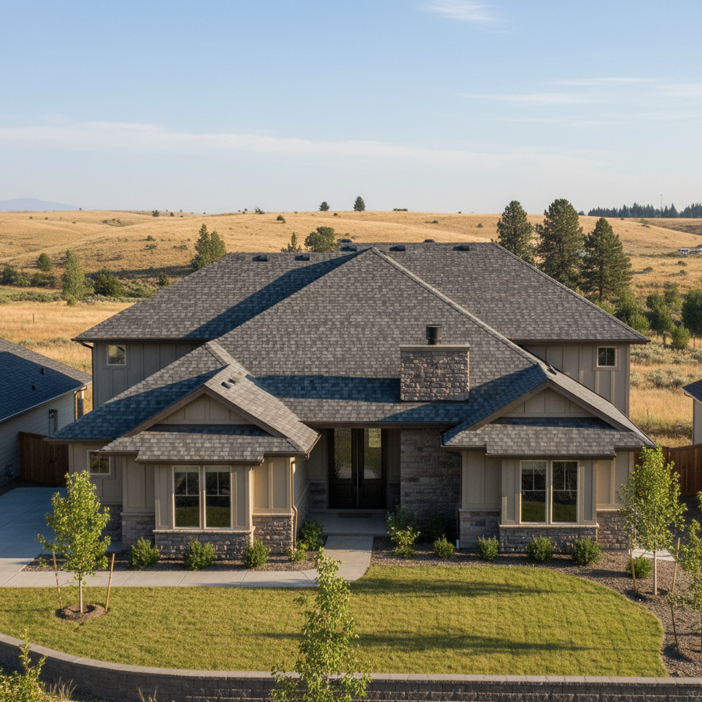 Completed new construction roofing work at a residential property in Richland, WA