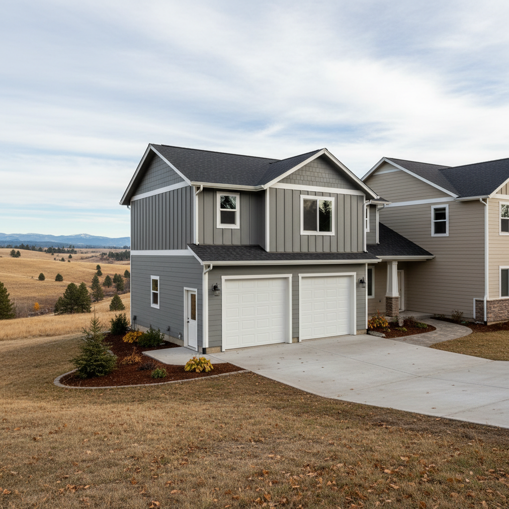 Completed garages work at a residential property in Cheney, WA