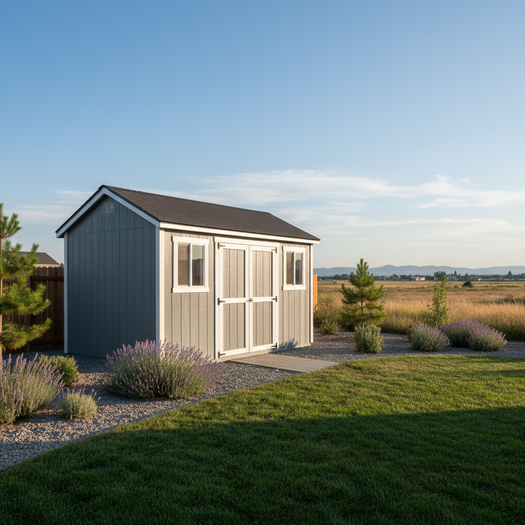 Completed garden sheds work at a residential property in Kennewick, WA