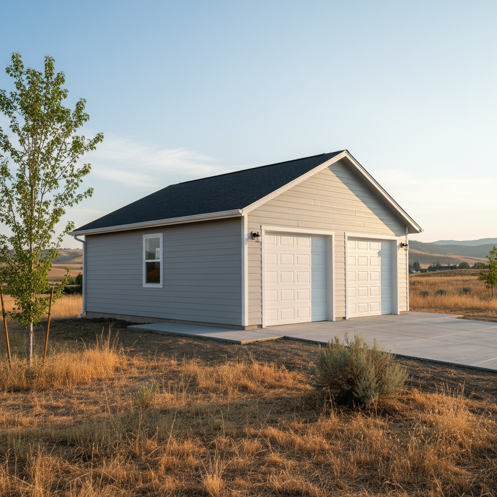 Completed garage design & building work at a residential property in Kennewick, WA