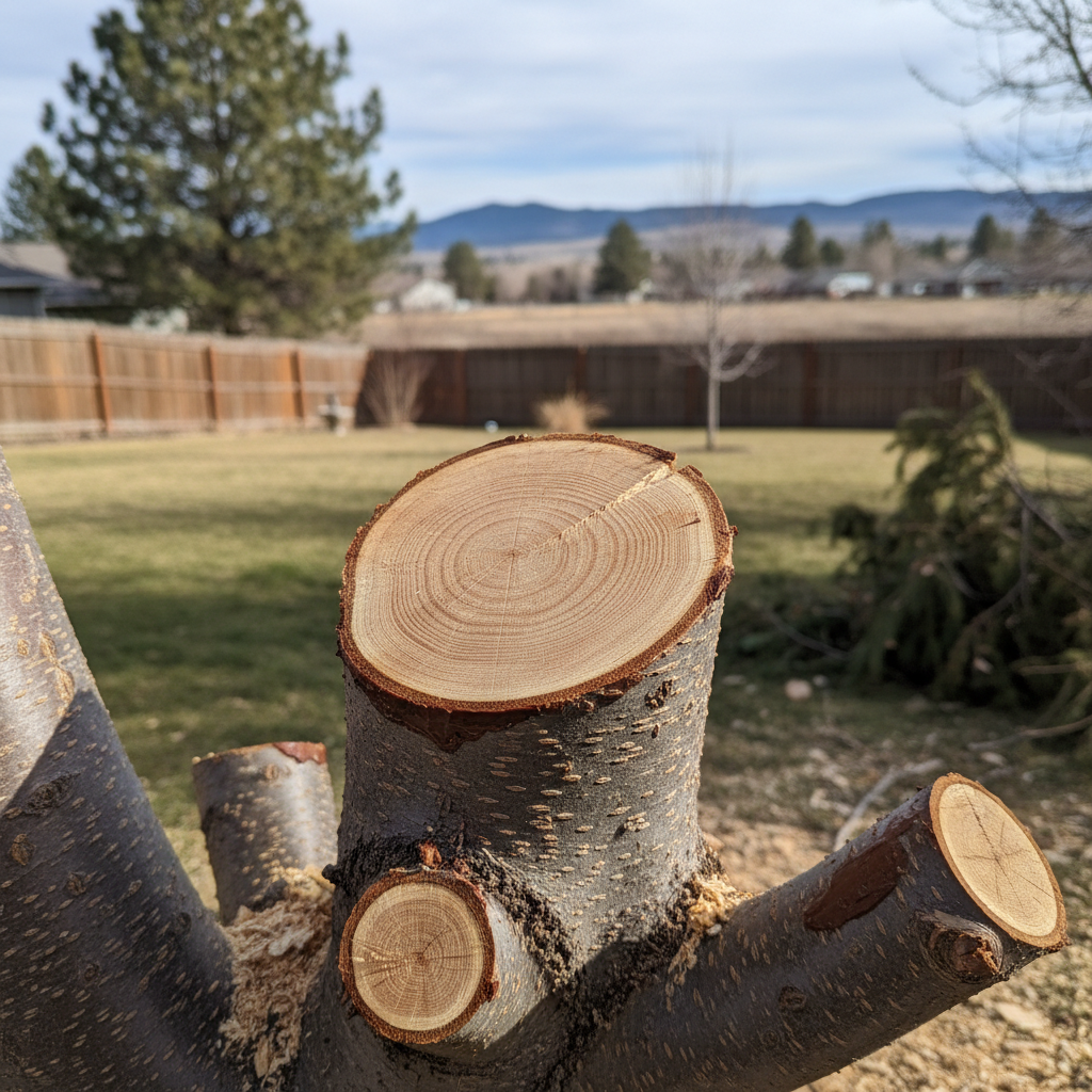 Completed tree pruning work at a residential property in Pasco, WA