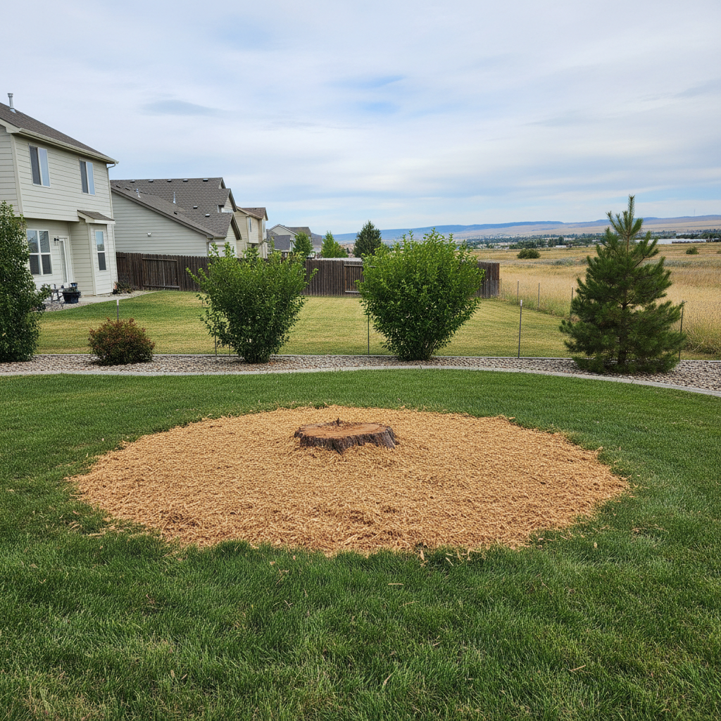 Completed stump grinding & removal work at a residential property in Richland, WA