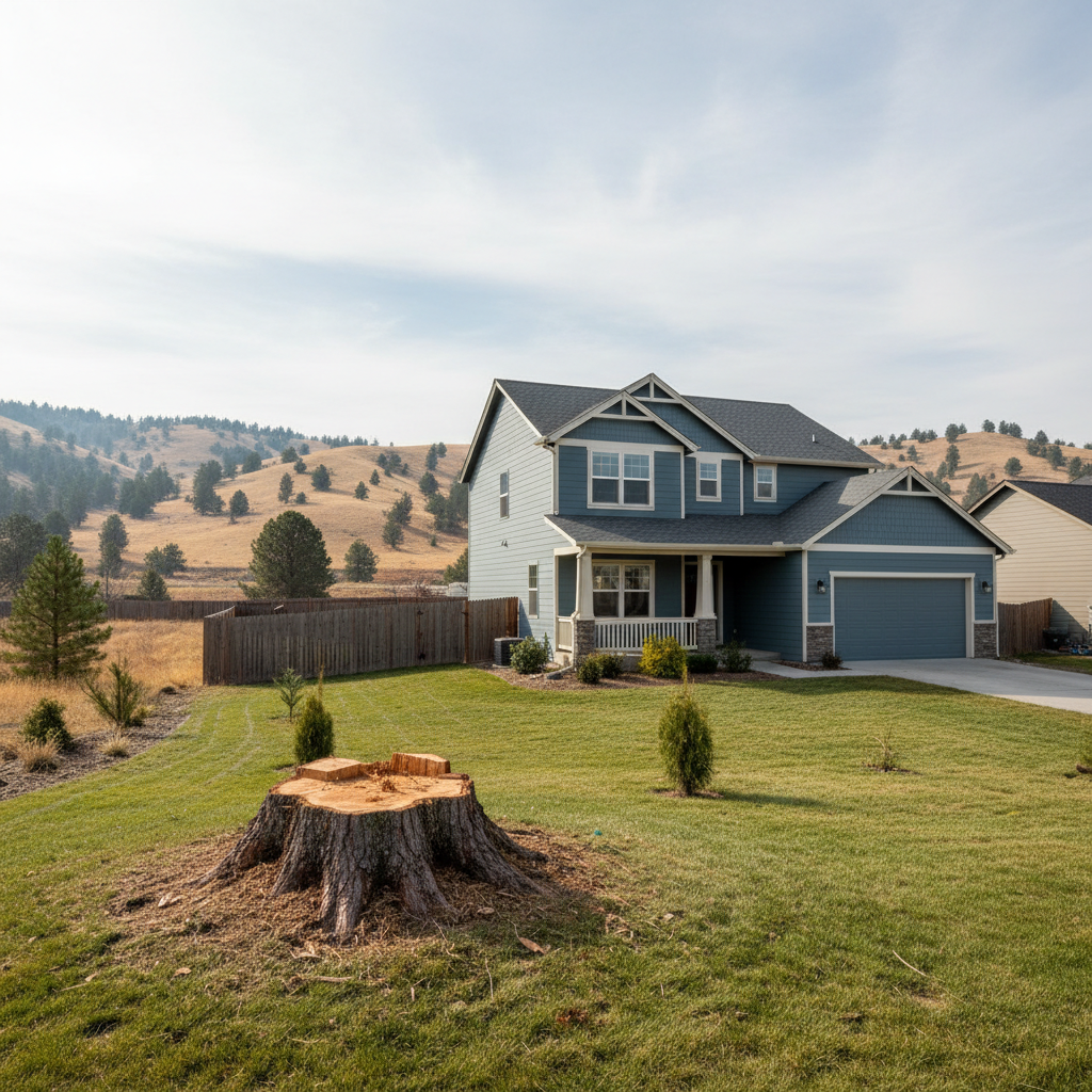 Completed emergency tree removal work at a residential property in Kennewick, WA
