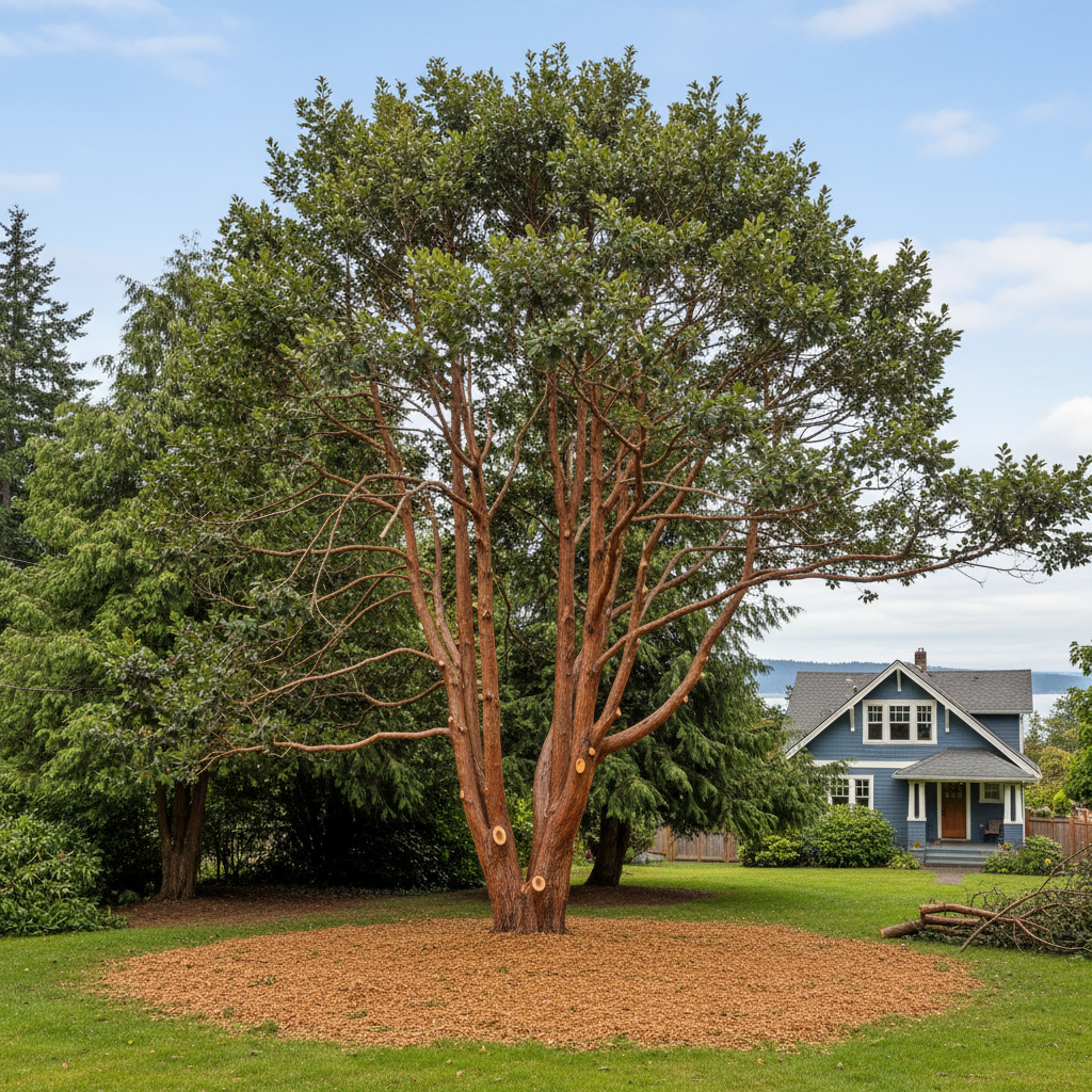 Completed tree health & care work at a residential property in Tacoma, WA