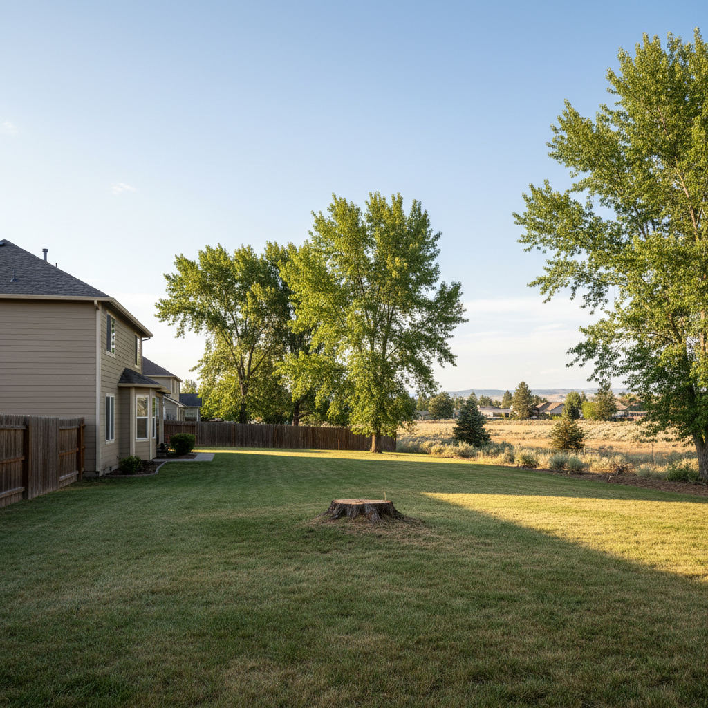 Completed emergency tree removal work at a residential property in Yakima, WA