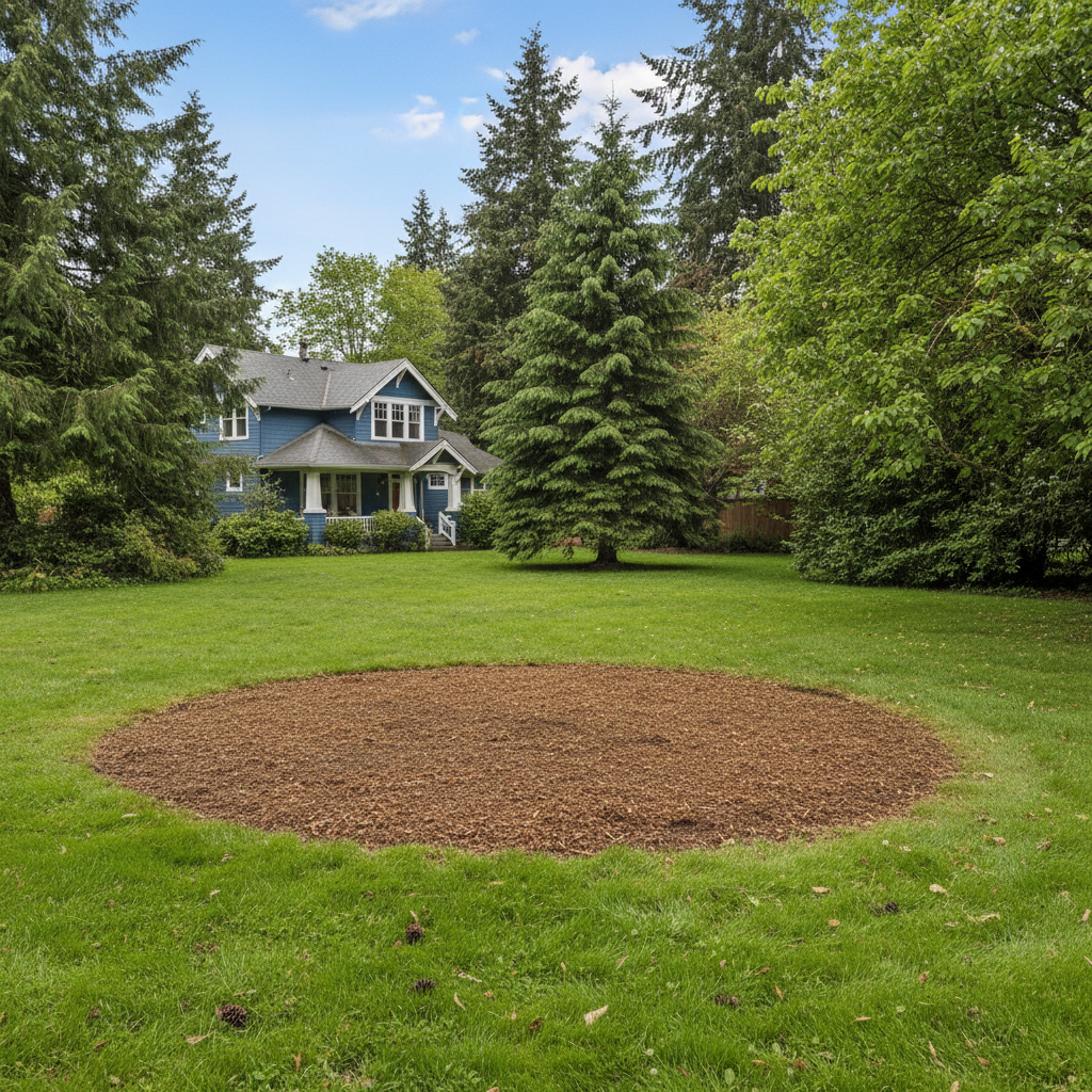 Completed stump grinding & removal work at a residential property in Tacoma, WA