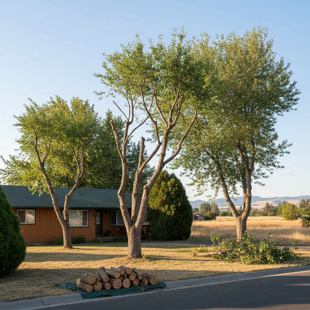 Completed tree health & care work at a residential property in Yakima, WA
