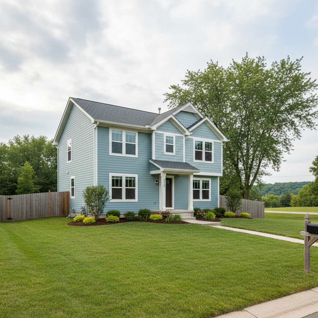 Completed flood damage restoration work at a residential property in Fitchburg, WI