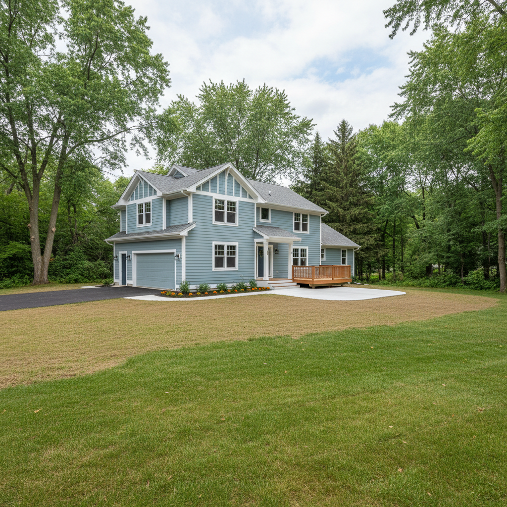 Completed water damage restoration work at a residential property in Fitchburg, WI