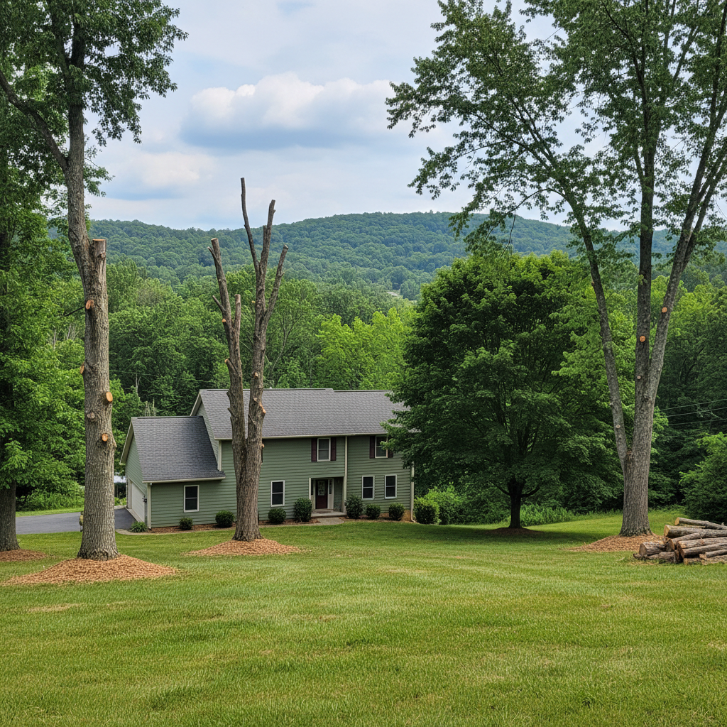 Completed tree health & care work at a residential property in Morgantown, WV