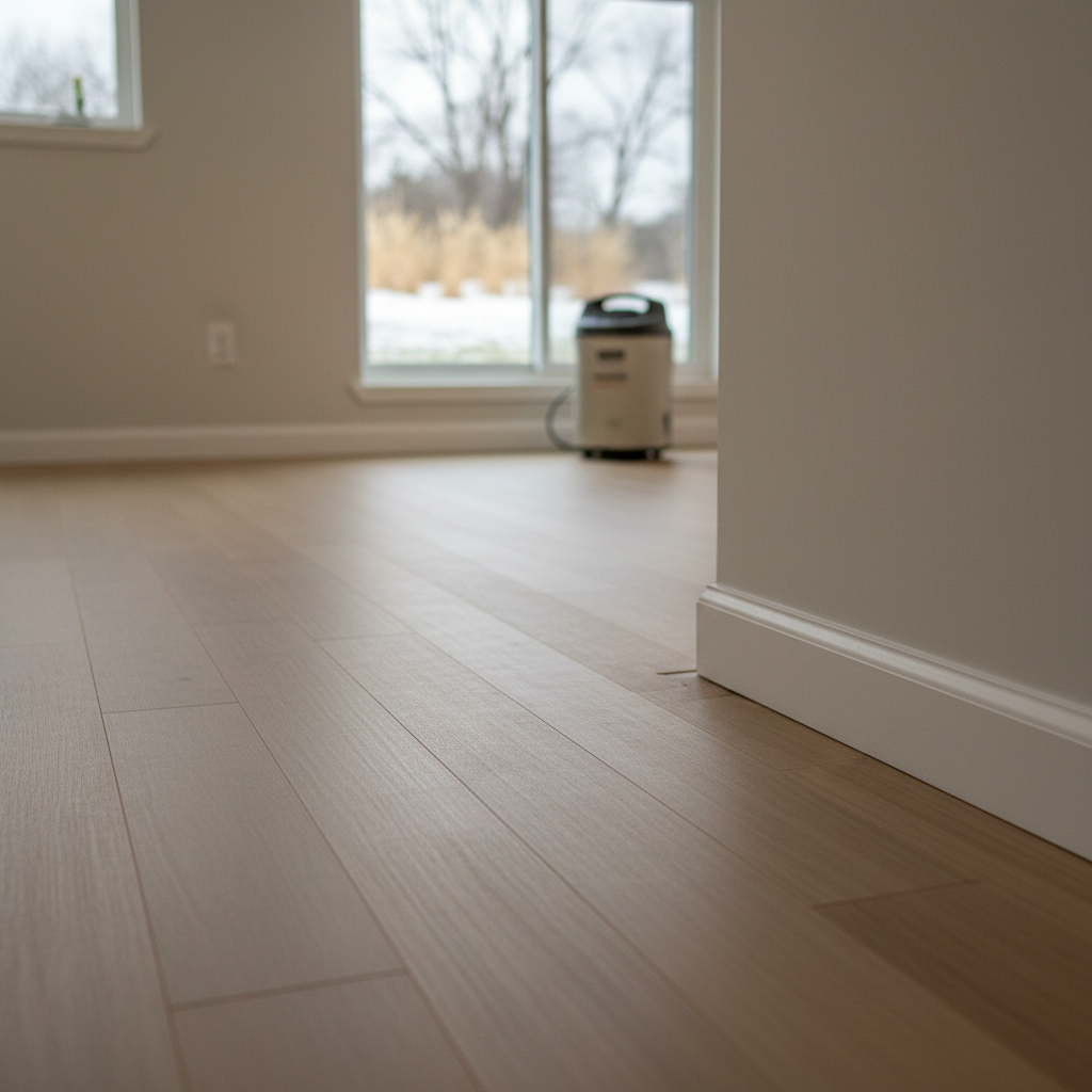 Completed structural drying work at a residential property in Fitchburg, WI