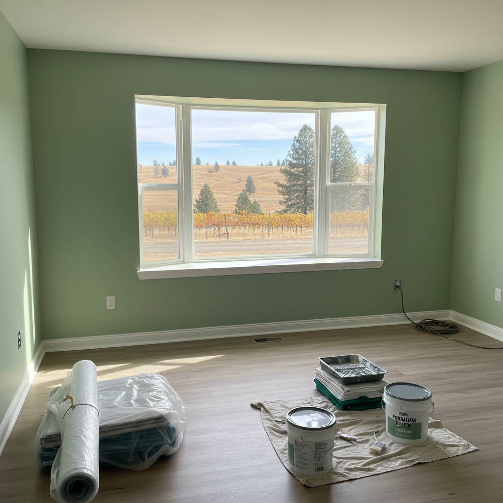 Completed interior painting work at a residential property in Yakima, WA