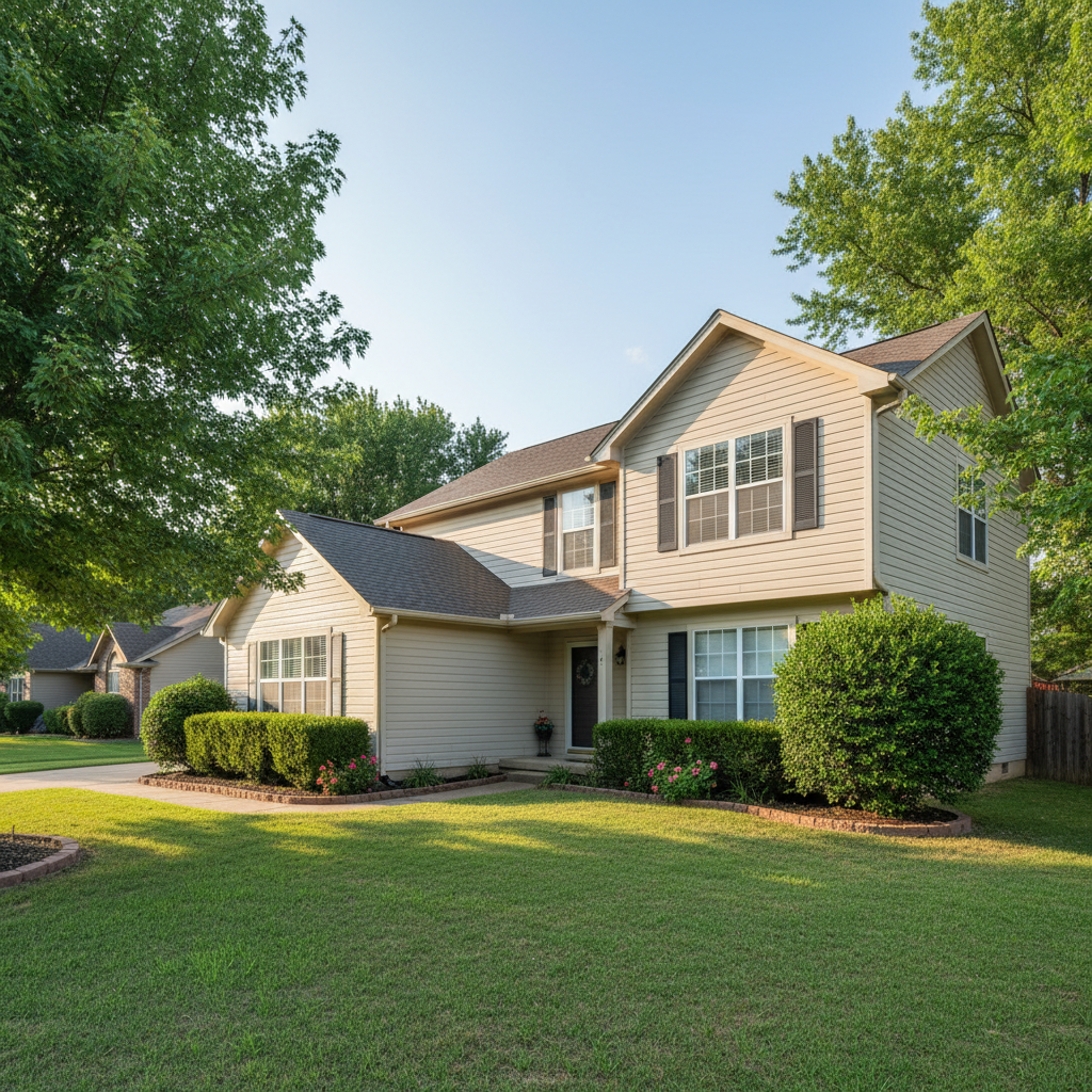 Completed siding cleaning work at a residential property in Guymon, OK