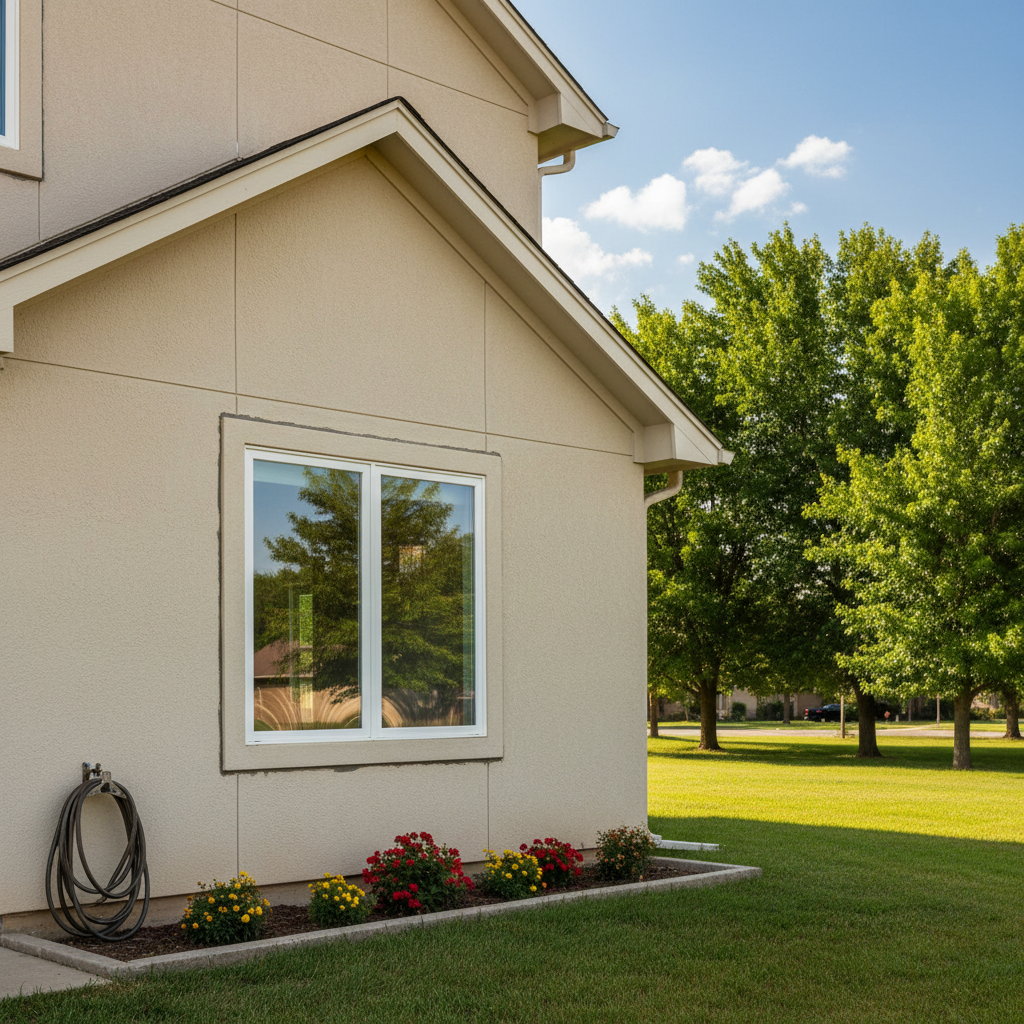 Completed storm window installation work at a residential property in Guymon, OK