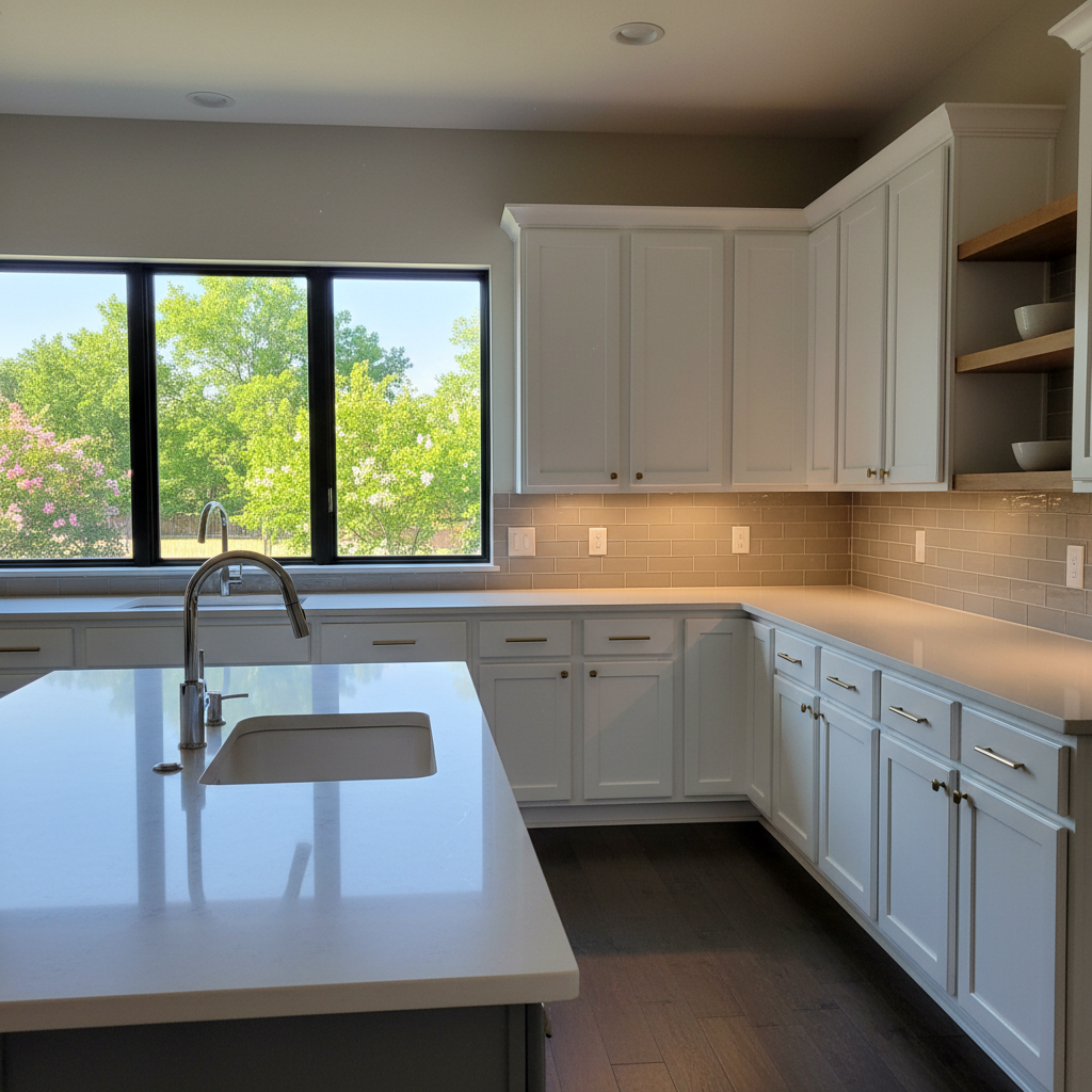 Completed cabinet installation work at a residential property in Bixby, OK