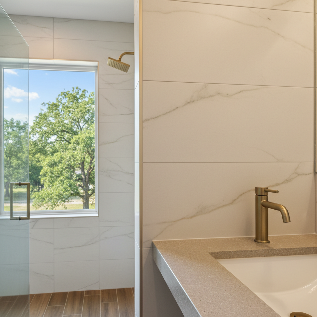 Completed bathroom modernization work at a residential property in Bixby, OK