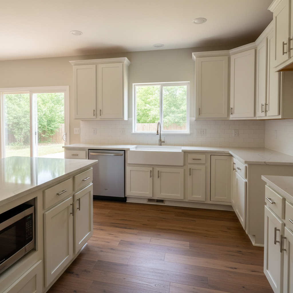 Completed cabinet installation work at a residential property in Bixby, OK