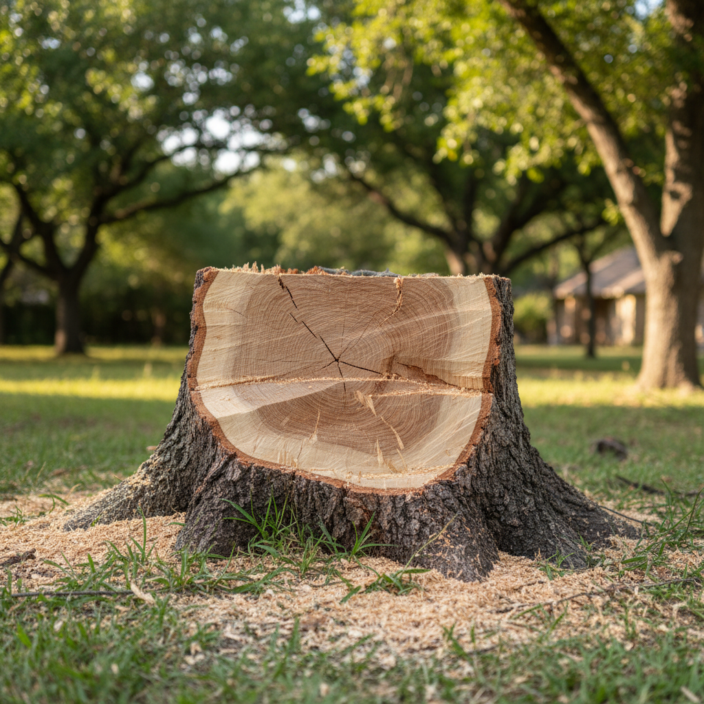 Completed emergency tree removal work at a residential property in Hondo, TX