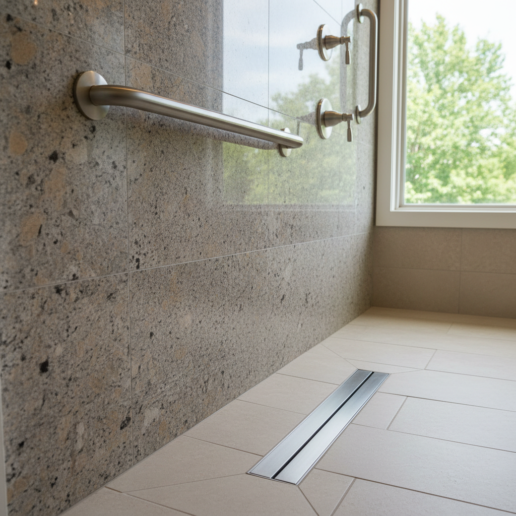 Completed handicap accessible bathrooms work at a residential property in Bixby, OK