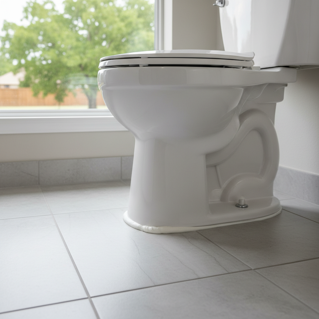 Completed toilet installation work at a residential property in Bixby, OK