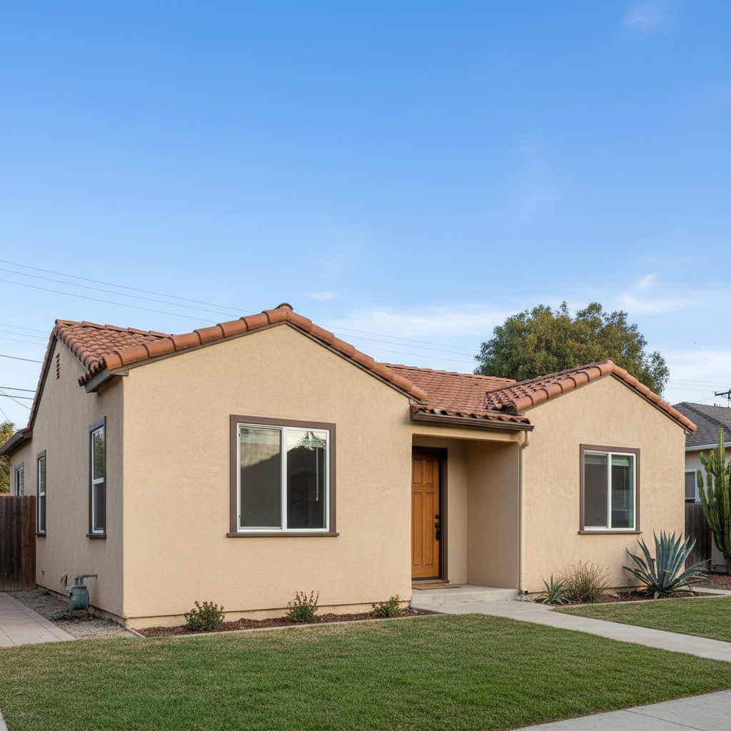 Completed stucco redashing work at a residential property in Fullerton, CA