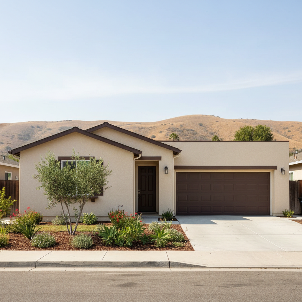 Completed stucco installation work at a residential property in Hawthorne, CA