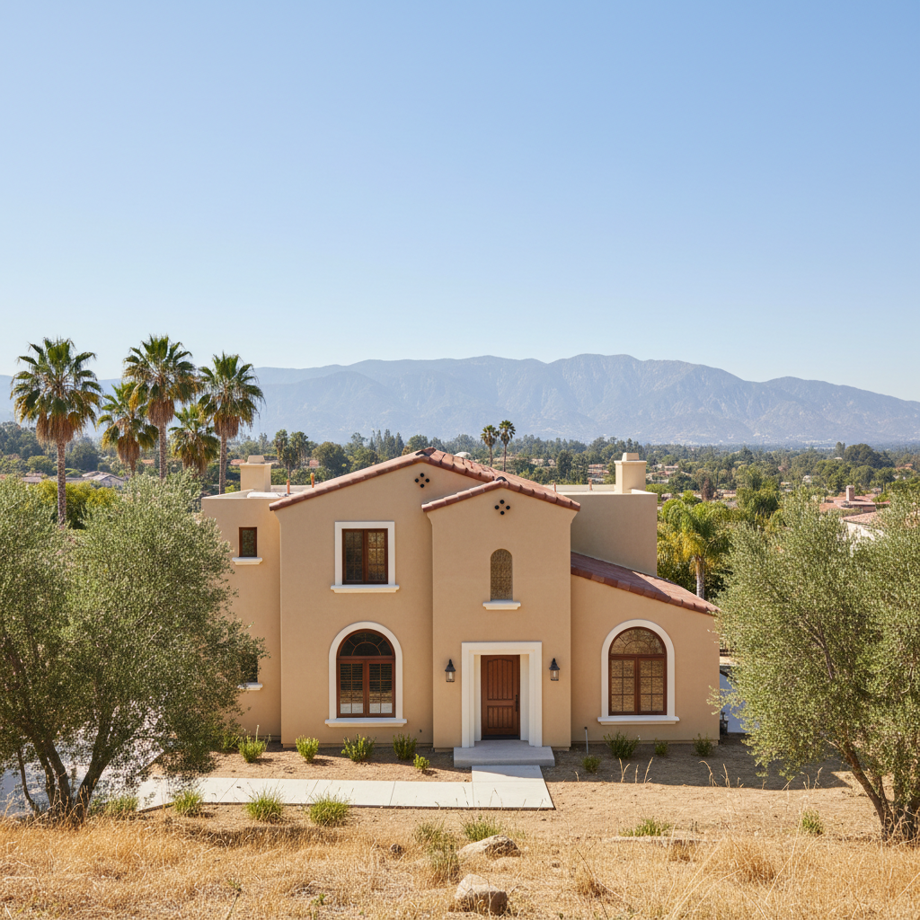 Completed stucco removal work at a residential property in Walnut, CA