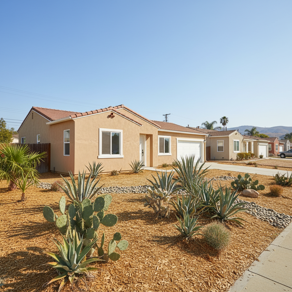 Completed residential stucco work at a residential property in Oxnard, CA