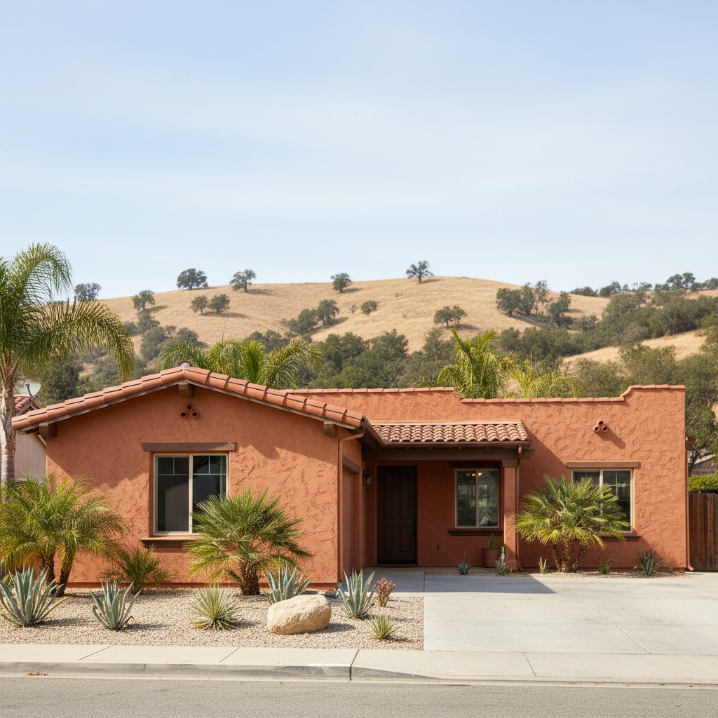 Completed stucco redashing work at a residential property in Ontario, CA