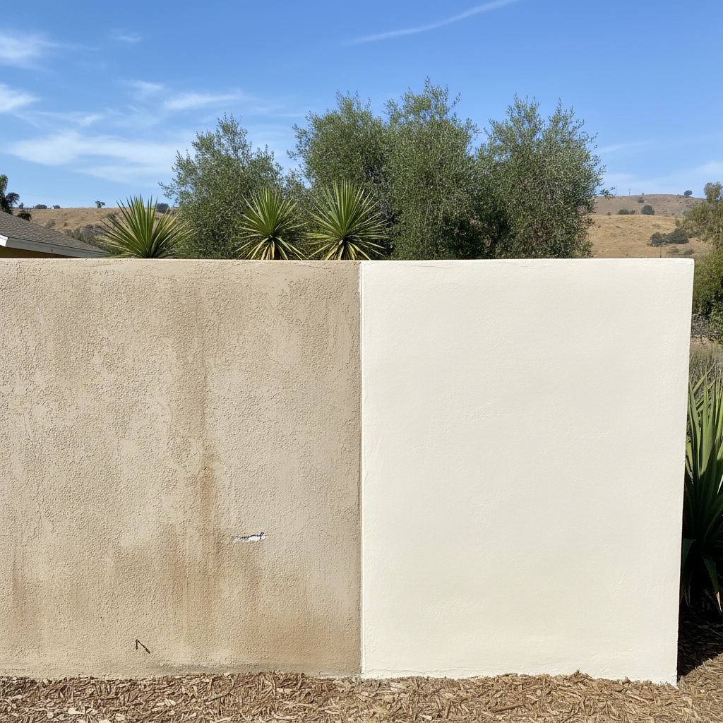 Completed stucco removal work at a residential property in Oxnard, CA