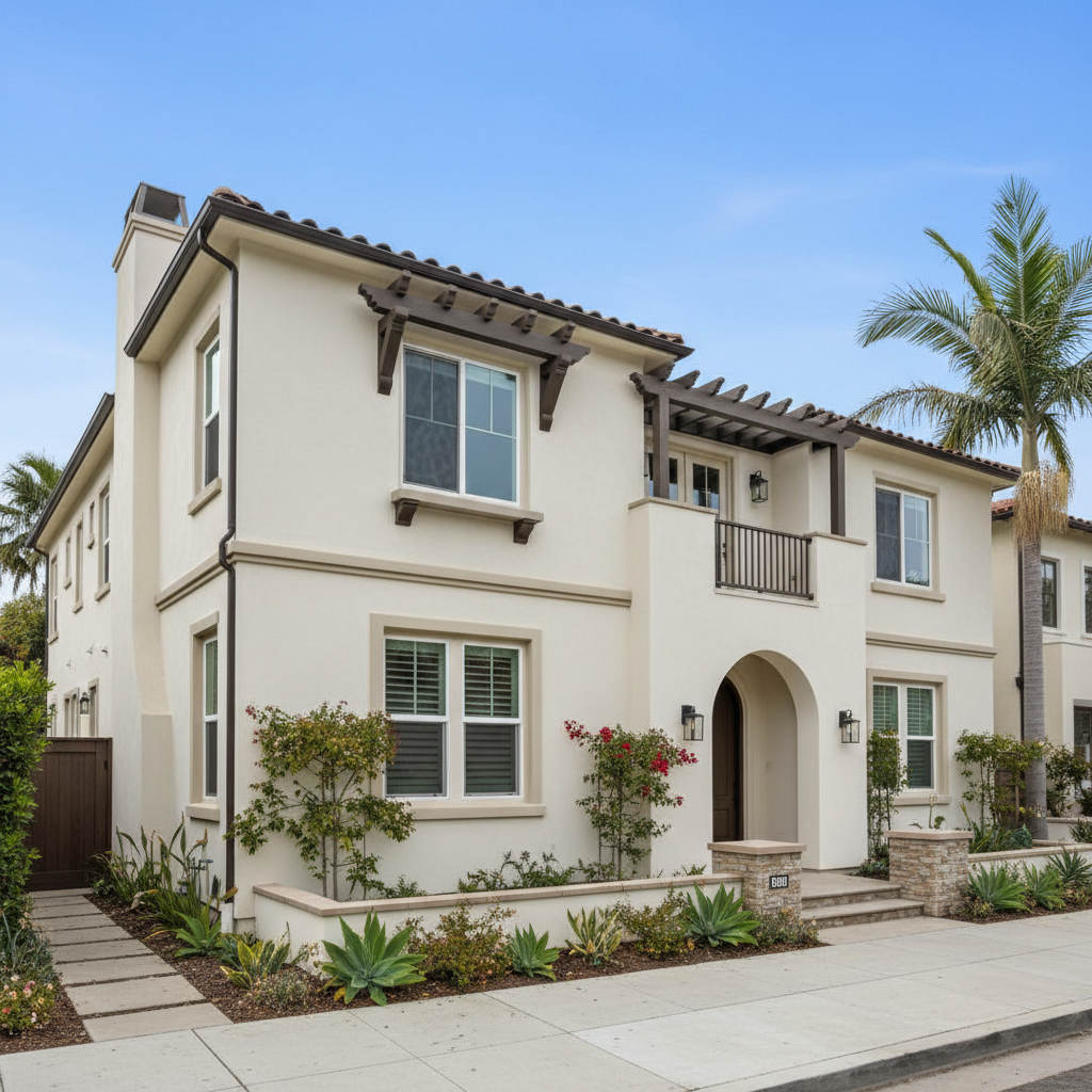 Completed commercial stucco work at a residential property in Santa Monica, CA