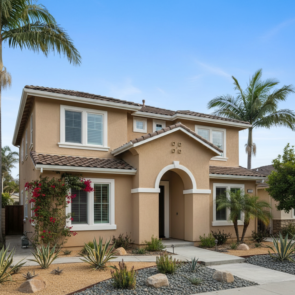 Completed eifs installation work at a residential property in Long Beach, CA