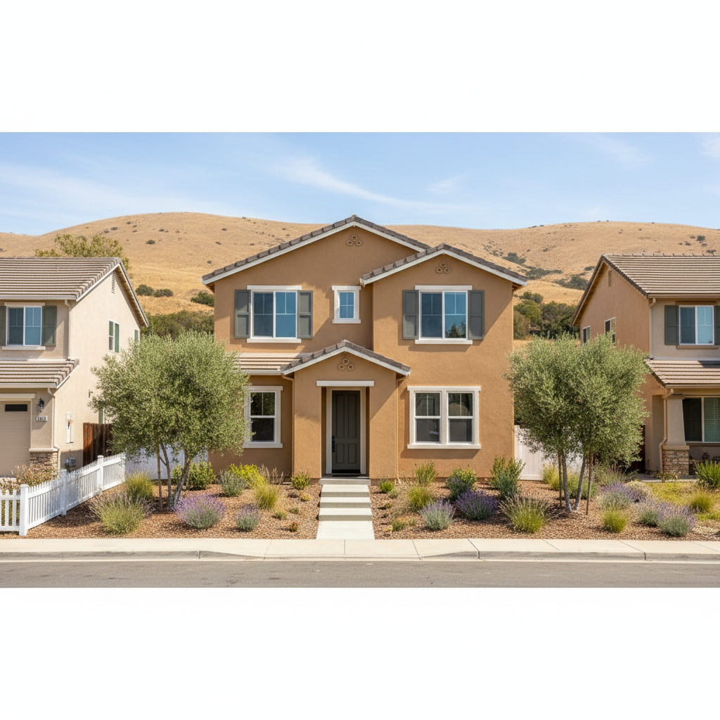Completed residential stucco work at a residential property in Vallejo, CA