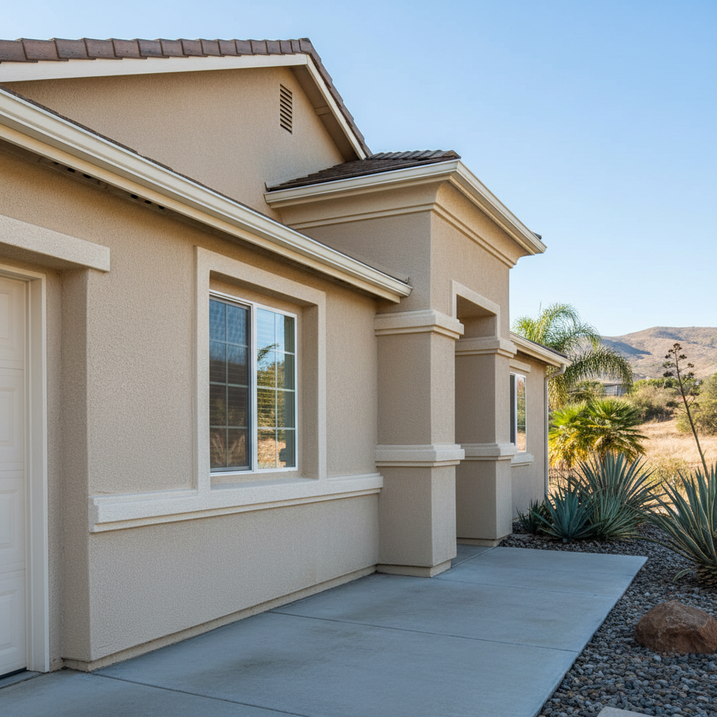 Completed eifs installation work at a residential property in El Cajon, CA