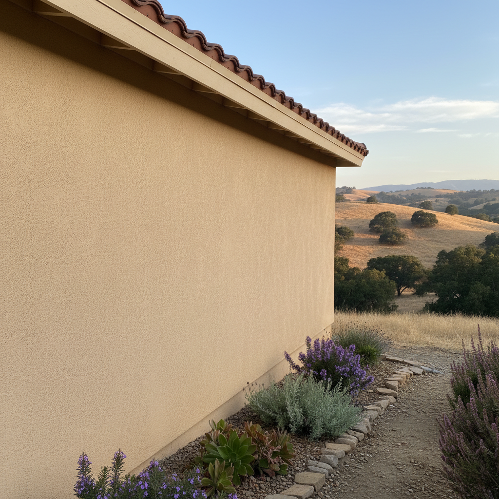 Completed stucco installation work at a residential property in Santa Maria, CA