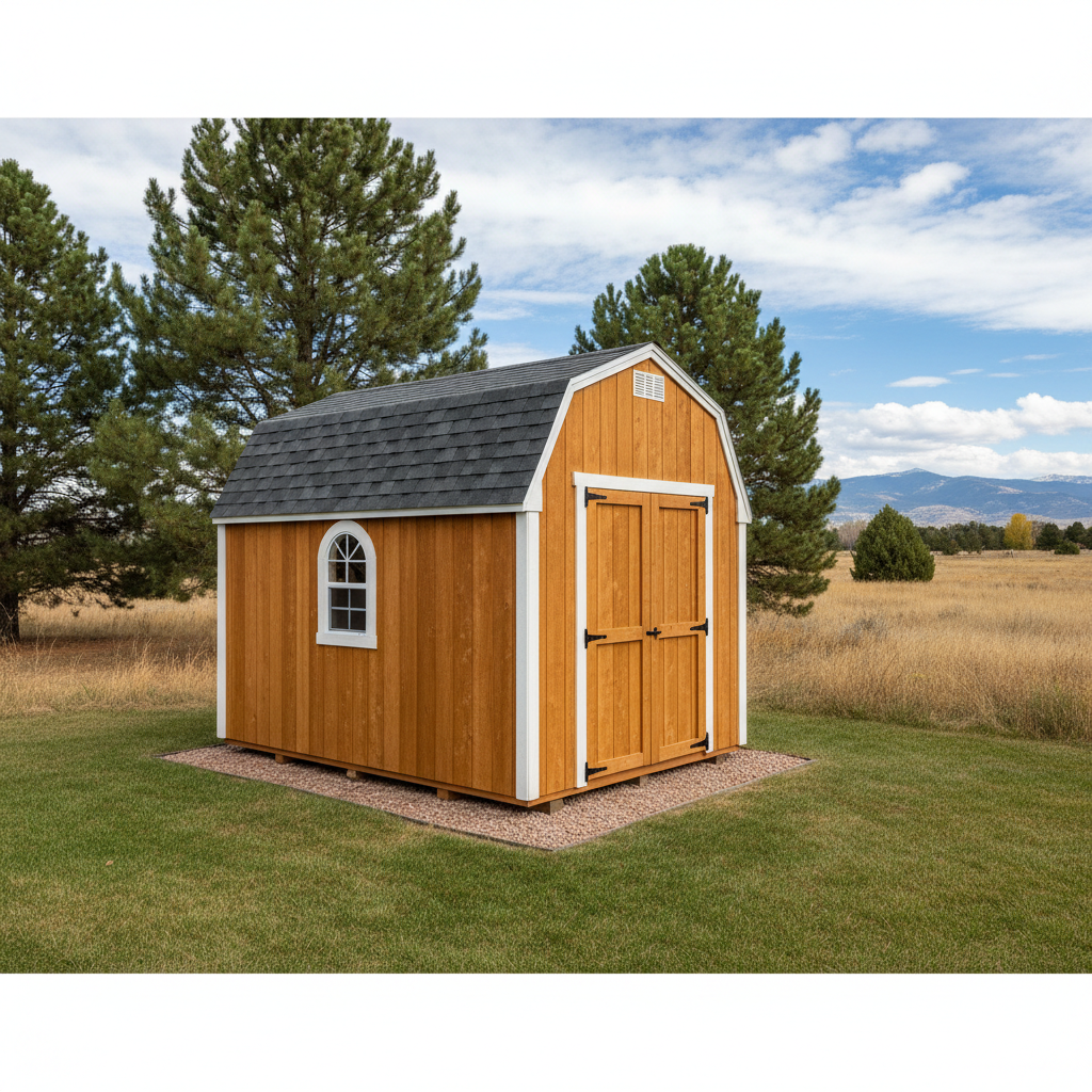 Completed storage sheds work at a residential property in Parker, CO