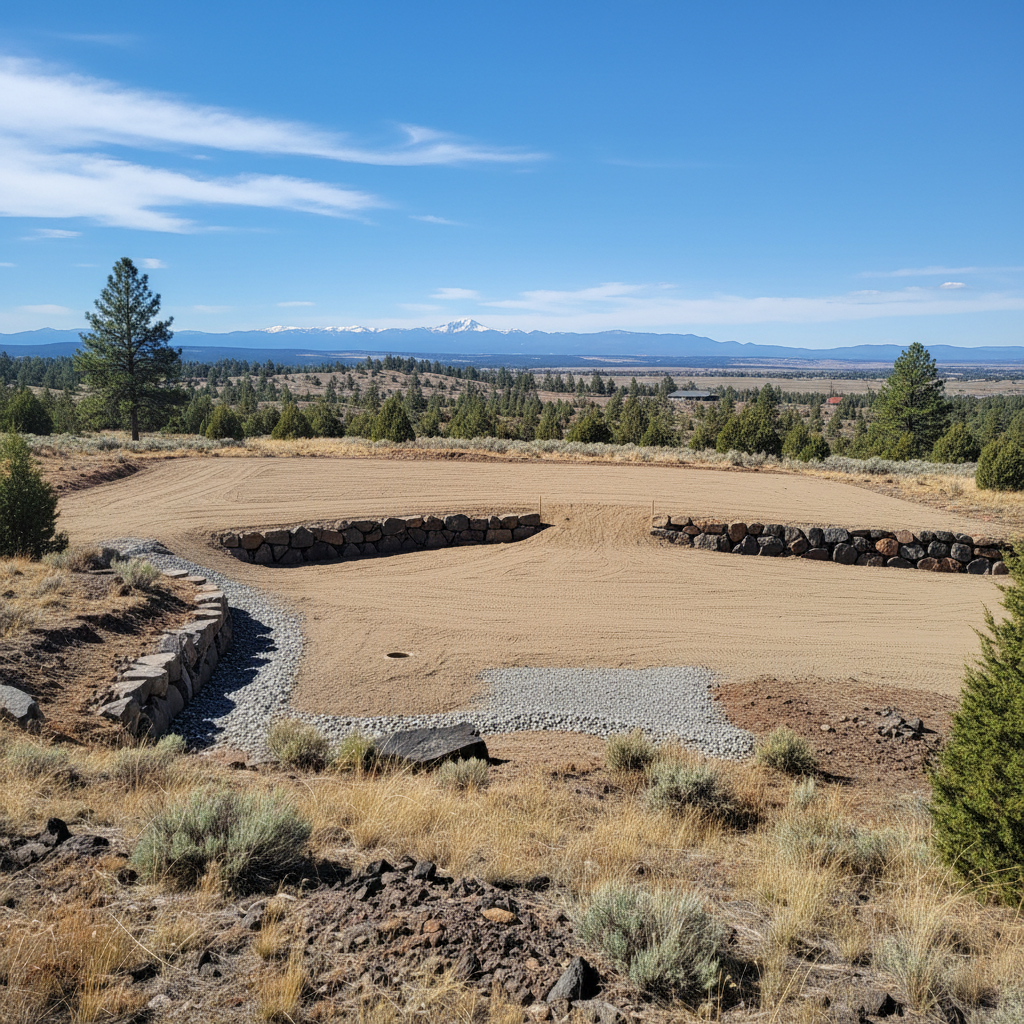 Completed site preparation work at a residential property in Redmond, OR