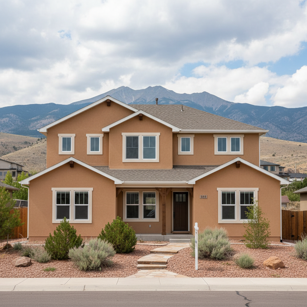 Completed stucco installation work at a residential property in Salt Lake City, UT
