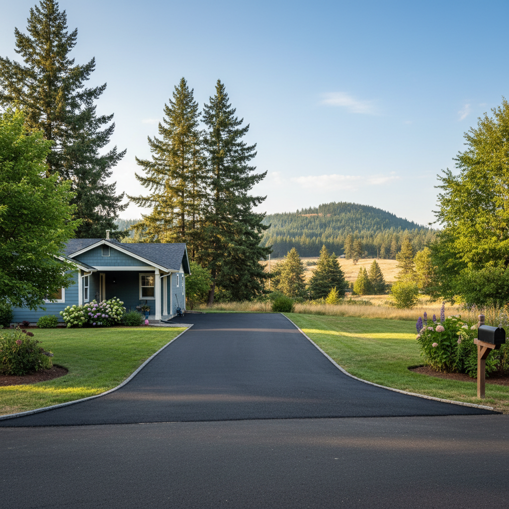 Completed residential asphalt work at a residential property in Eagle Point, OR