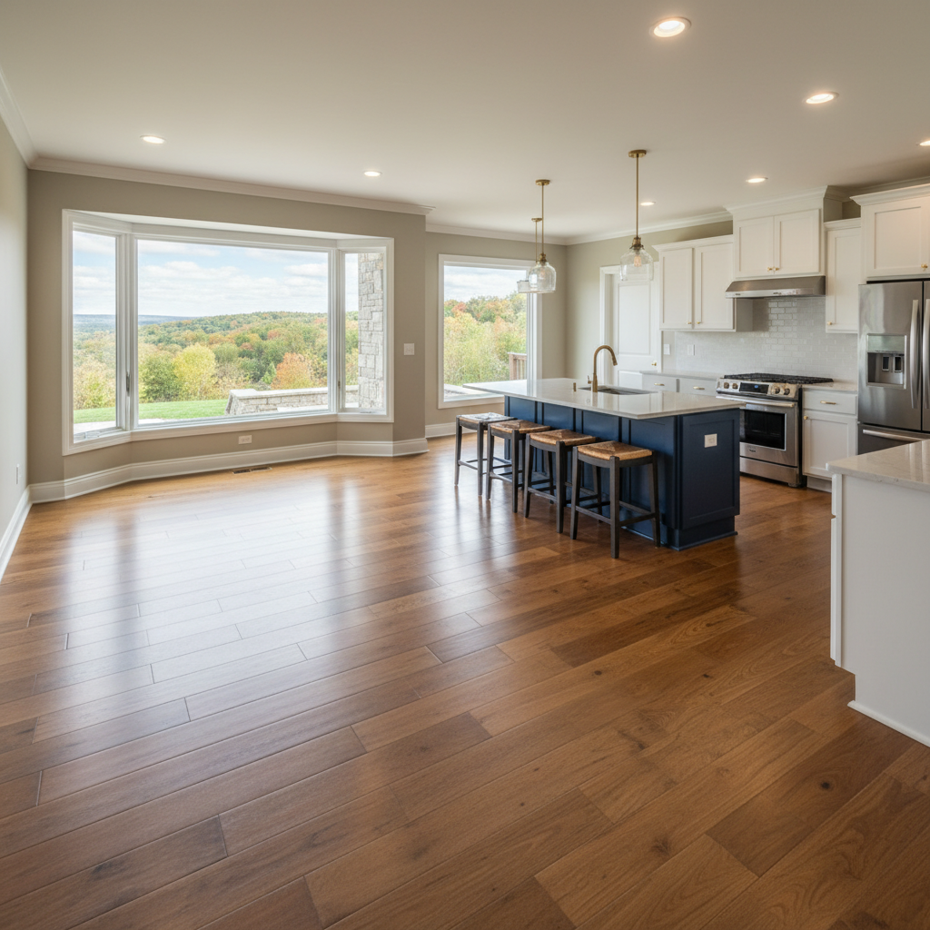 Completed kitchen flooring work at a residential property in Galena, IL