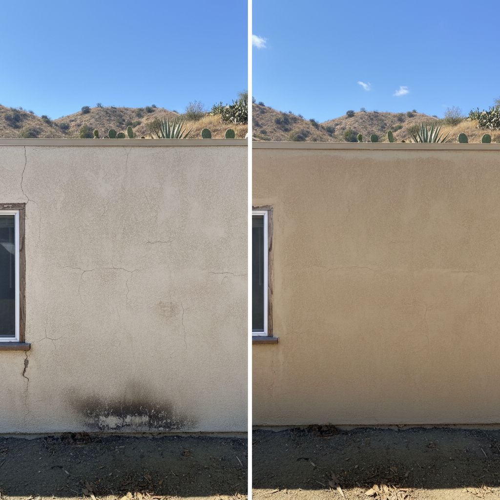 Completed stucco replacement work at a residential property in El Cajon, CA
