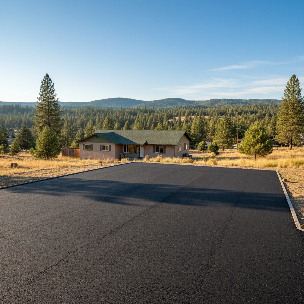 Completed commercial asphalt work at a residential property in Burney, CA