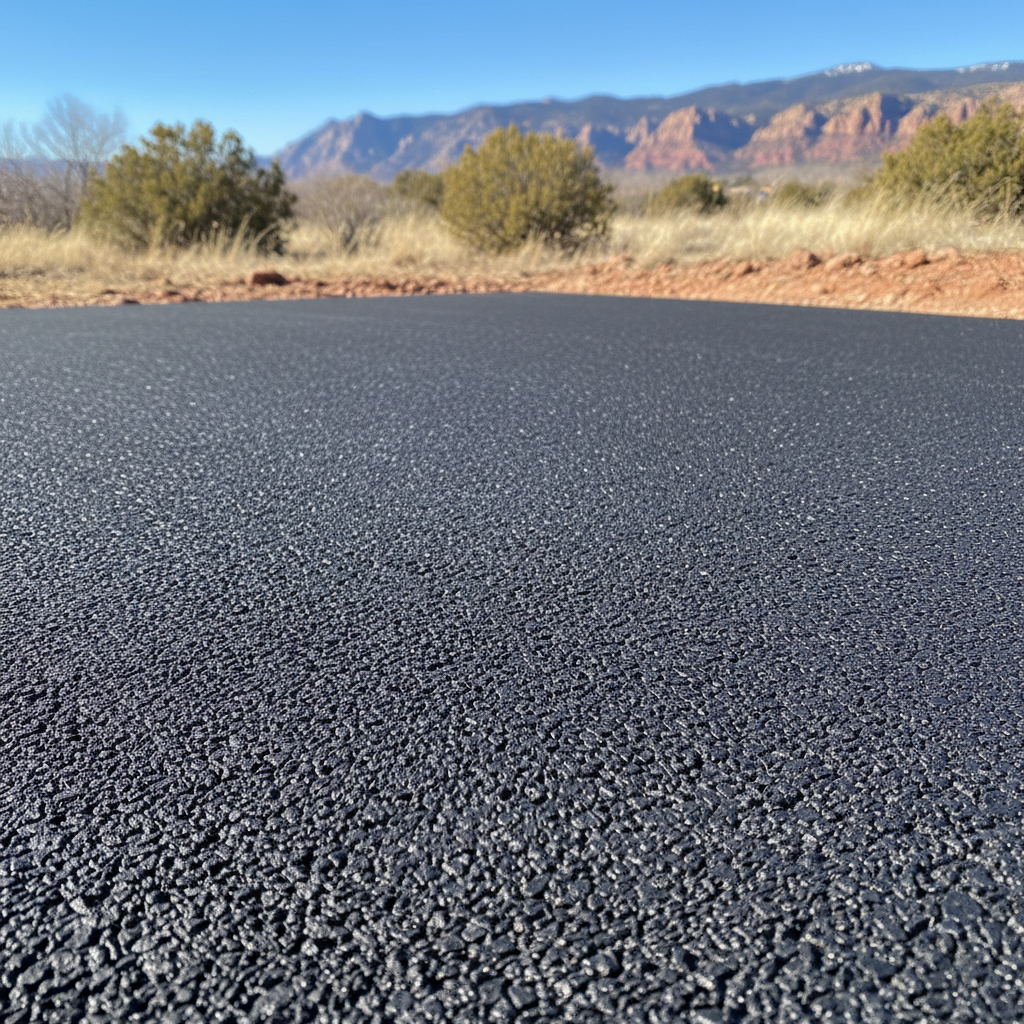 Completed asphalt paving work at a residential property in Canon City, CO