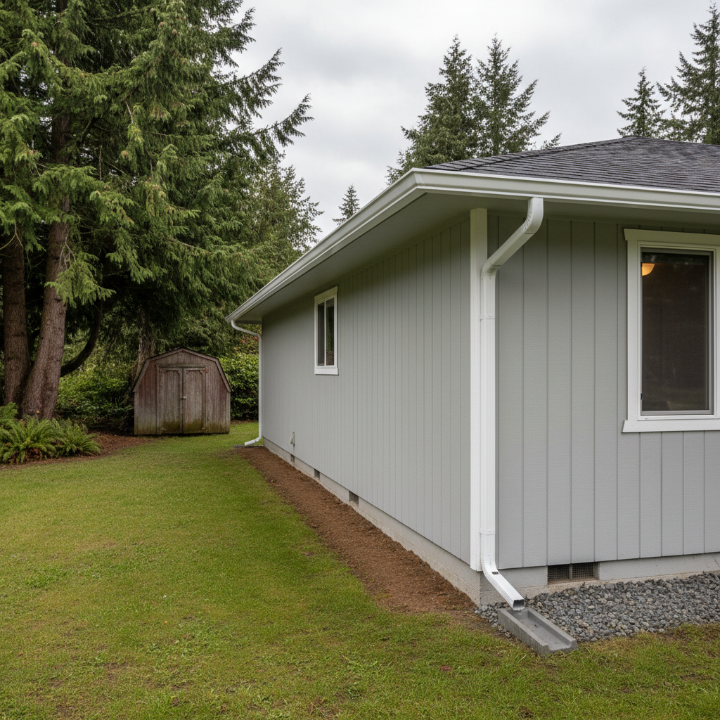 Completed fascia board repair work at a residential property in Bothell, WA