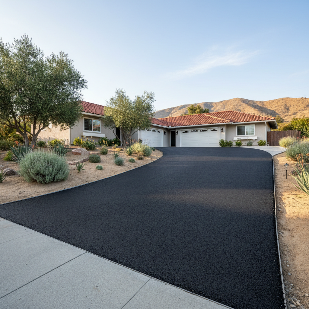 Completed commercial asphalt work at a residential property in North Hollywood, CA