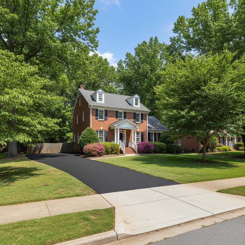 Completed slurry coating work at a residential property in Atlanta, GA