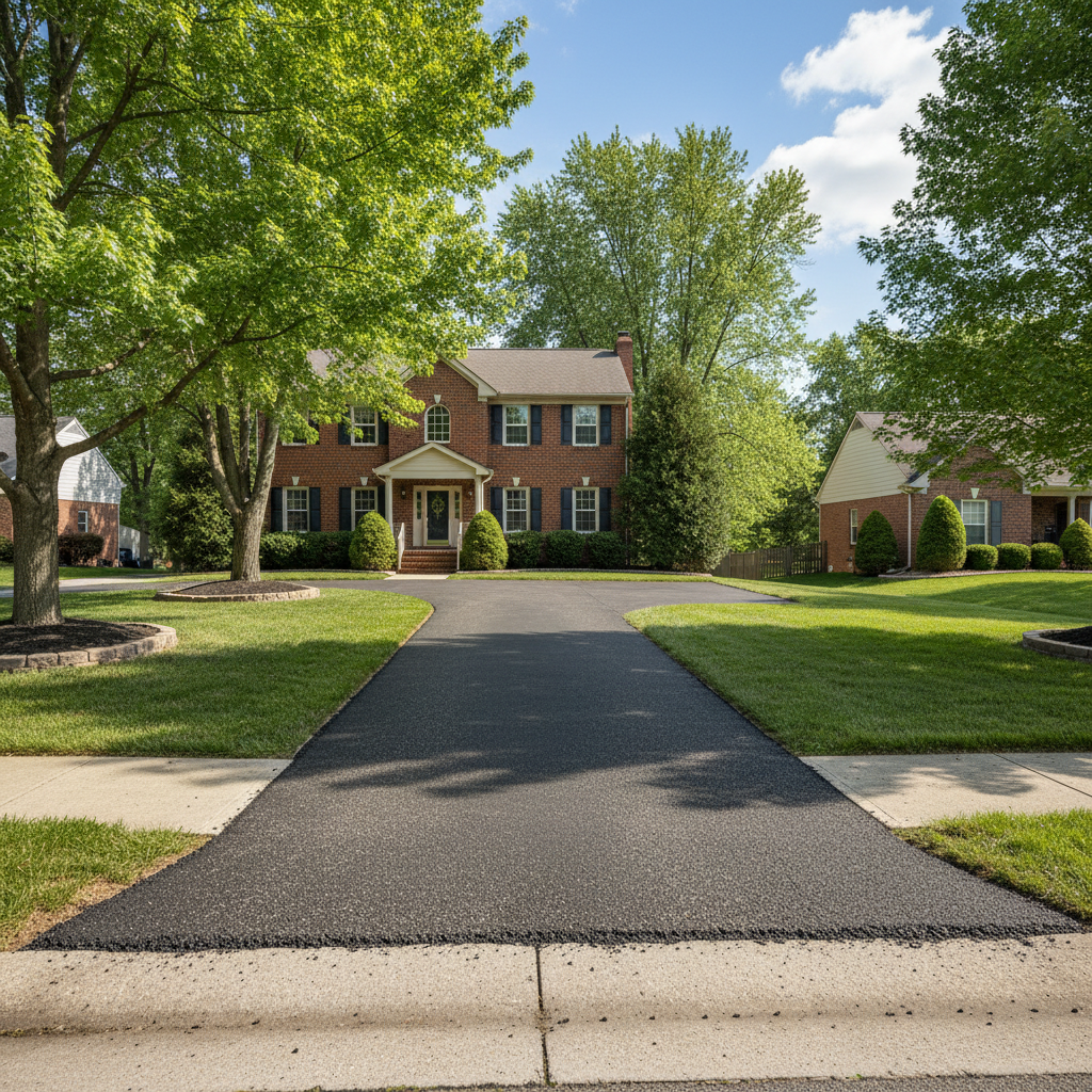 Completed asphalt milling work at a residential property in Harrisburg, PA