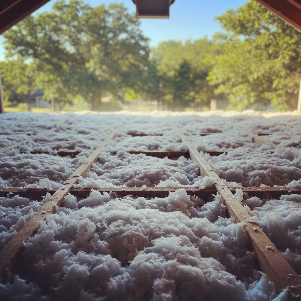 Completed insulation removal work at a residential property in Austin, TX
